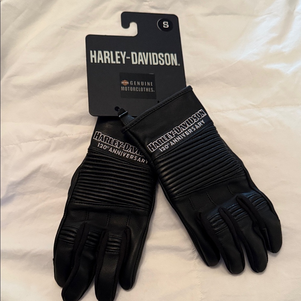 Harley-Davidson 120th Anniversary Black leather gloves